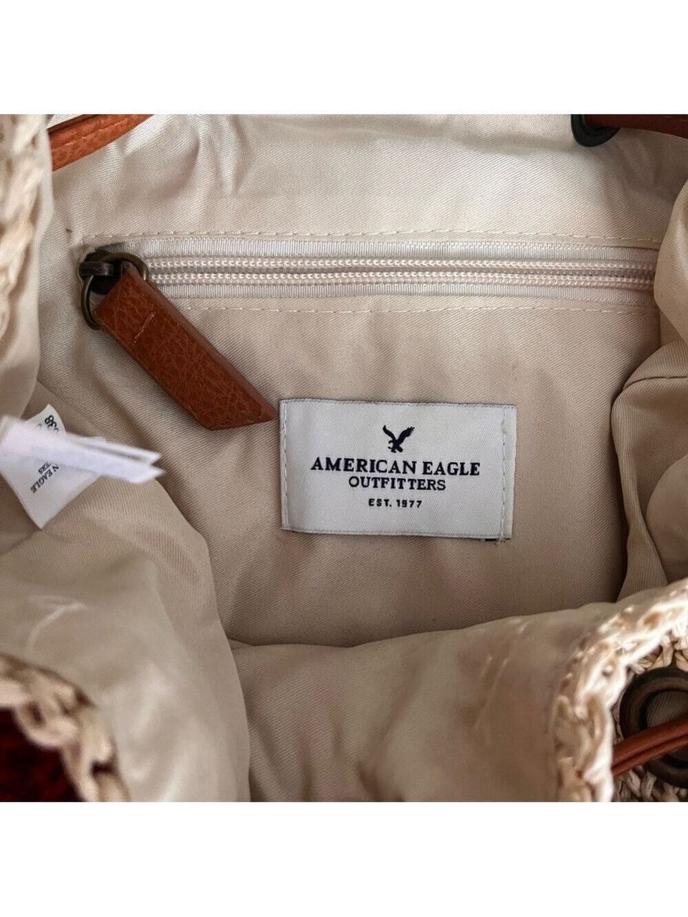 NWOT American Eagle woven backpack - Picture 7 of 8